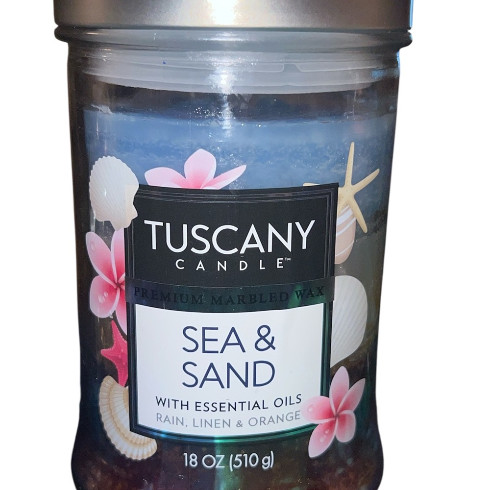 Tuscany Sea & Sand Scented Candle - Silver
